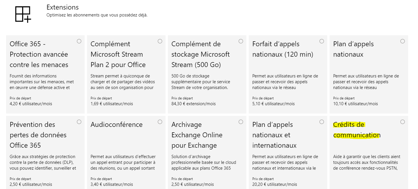 Ajouter des crédits de communication Openhost Network